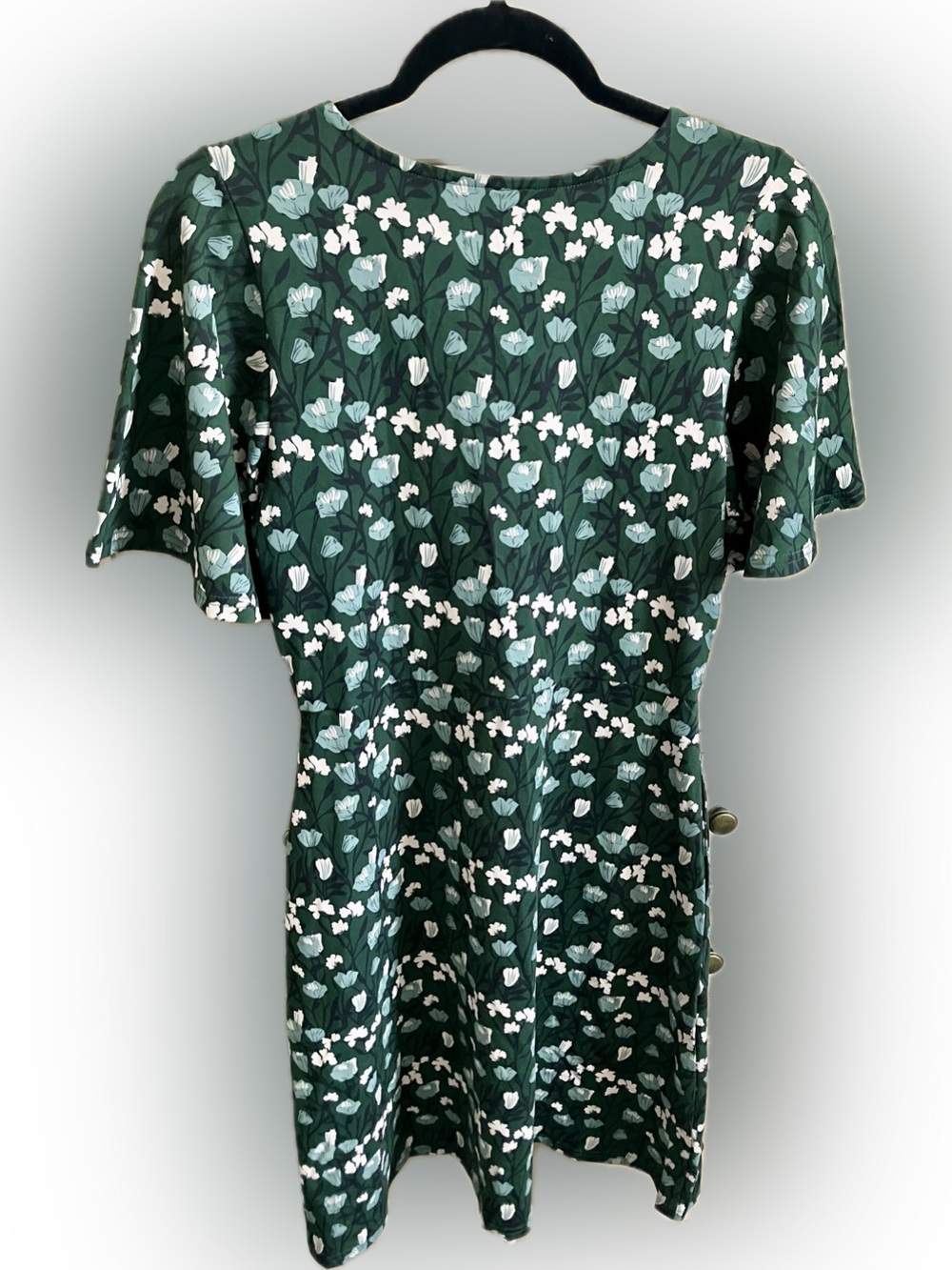 Pact Dark Green Floral V-Neck Midi Dress - Picture 2 of 5